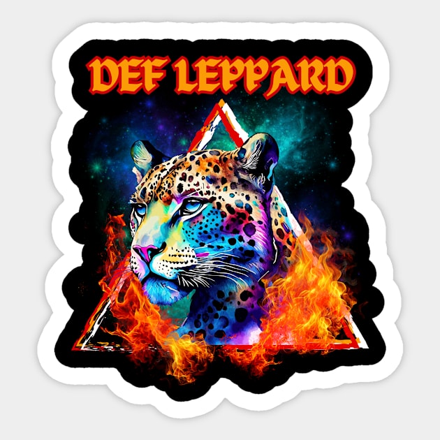 DEF LEPPARD MERCH VTG Sticker by citrus_sizzle